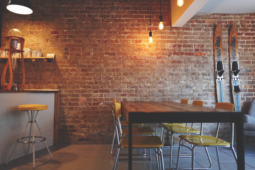 discover Water skis in a cozy coffee shop