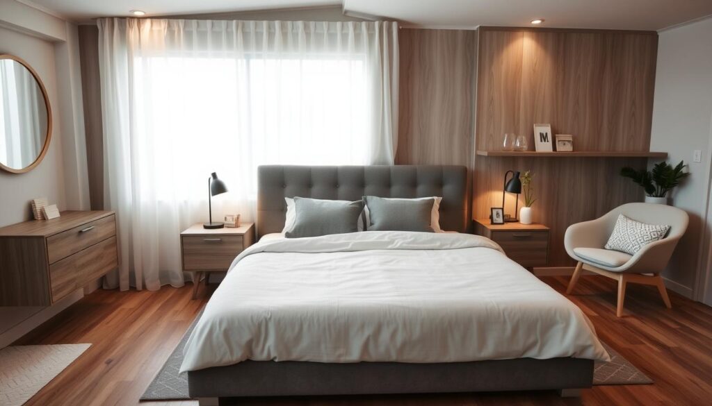 trendy mobile home bedroom design